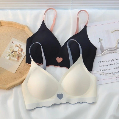 ZIMONE HEART PATTERN BLACK&WHITE SEAMLESS SOFT PADDED BRA Women Everyday Heavily Padded Bra(Black, White)