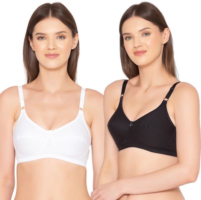 Groversons Paris Beauty Women Everyday Non Padded Bra(Black, White)