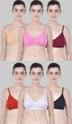 Lady One Women Full Coverage Non Padded Bra(Red, White, Pink, Maroon, Gold, Black)