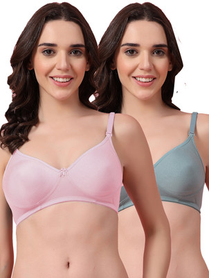 Shyam Sons FLAIR Women T-Shirt Non Padded Bra(Pink, Green)