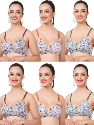 FigureFit Galaxy Women Everyday Non Padded Bra(Multicolor)