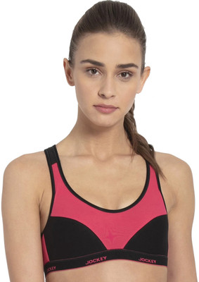 JOCKEY Women Sports Lightly Padded Bra(Pink)