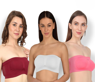 Maitri Pack of 3 Women's Tube Bra Women Everyday Non Padded Bra(Multicolor)