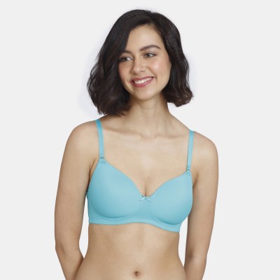 ZIVAME Women T-Shirt Lightly Padded Bra(Blue)