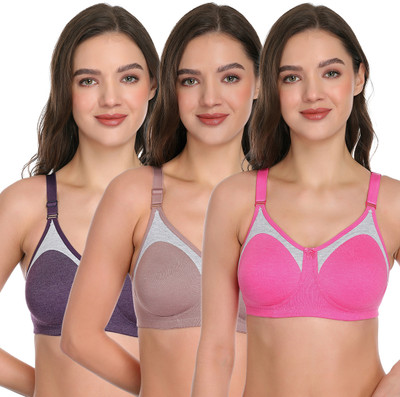 SKDREAMS Women T-Shirt Non Padded Bra(Multicolor)