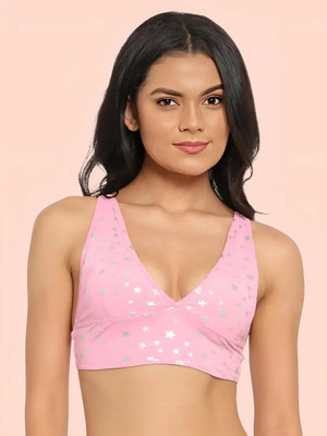 DreamBe Bra Women Bralette Non Padded Bra(Pink)