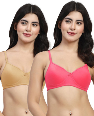 LILY maofcigamMino Women Everyday Heavily Padded Bra(Red, Beige)