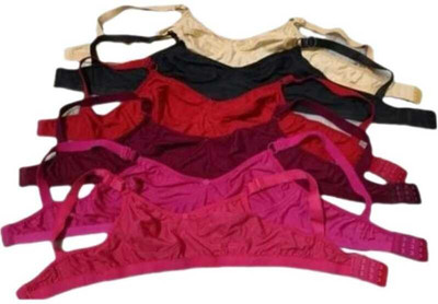 PIYURZ Pack of 6 nonpaded bra combo Women Everyday Non Padded Bra(Multicolor)