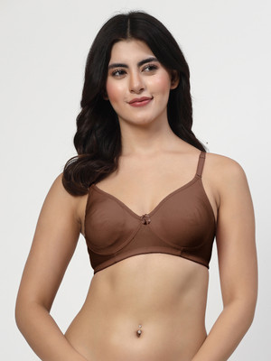 LILY akinos Women Full Coverage Non Padded Bra(Brown)