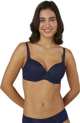 Triumph Peony Charm WP Women T-Shirt Lightly Padded Bra(Blue)