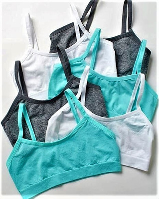 MEEMBOOLI Girls Training/Beginners Non Padded Bra(Multicolor)