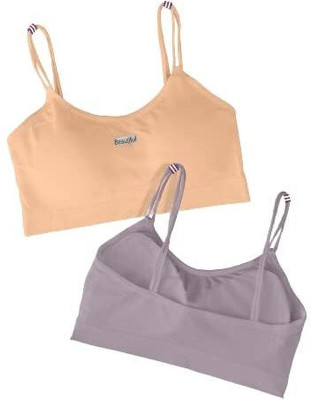 LOAFSMITH Beige And Purple Bra Women Full Coverage Lightly Padded Bra(Orange)
