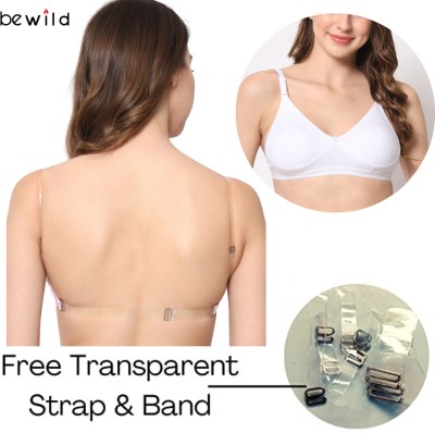 Bewild Women T-Shirt Non Padded Bra(White)
