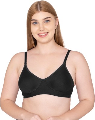 KOMLI Tweens Side Shaper with Hidden Concealer Seamless Non-Padded Cotton Rich Bra Women Everyday Non Padded Bra(Black)