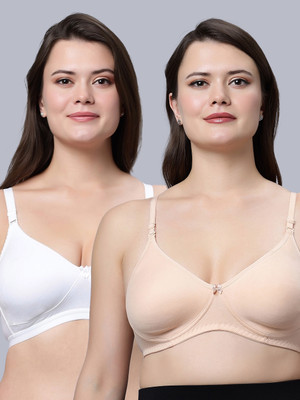 Eden EDENBRA08WHITESKIN Women T-Shirt Non Padded Bra(White, Beige)