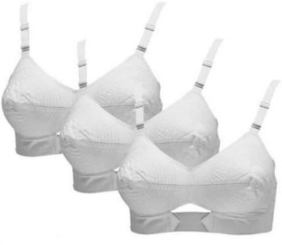 radheuma Women Full Coverage Non Padded Bra(White)