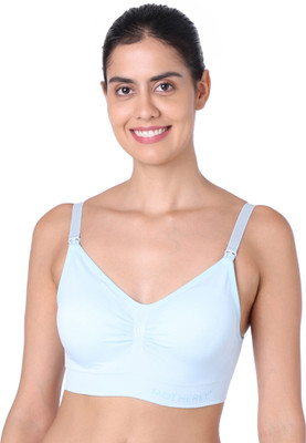 MOTHERLY Breastfeeding Nursing Bras for Women with Removable Pads Women Maternity/Nursing Lightly Padded Bra(Blue)