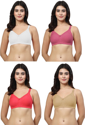 LILY iranos Women Minimizer Non Padded Bra(Pink, White, Red, Beige)