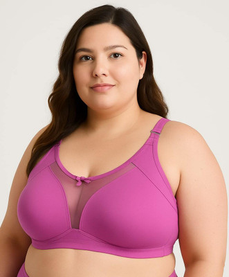 elina crafted from cotton and hosiery materia stretchable fit Women Full Coverage Non Padded Bra(Red)