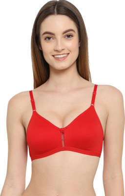 Floret T-Shirt Bra Non Padded & Medium Coverage Women T-Shirt Non Padded Bra(Red)