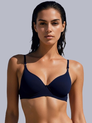 Eden Women T-Shirt Non Padded Bra(Black)
