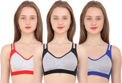 Wonkey Women Sports Non Padded Bra(Multicolor)