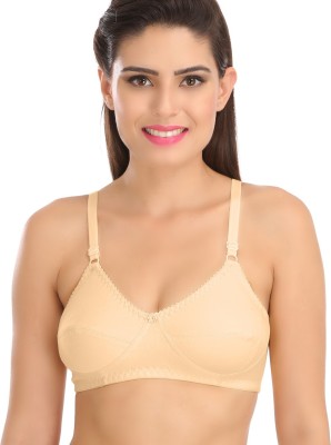 SONA Sona Womens White Color Post Surgical Mastectcomy Cancer Bra with Free Pad Women Full Coverage Non Padded Bra(Beige)