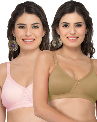 COLLEGE GIRL CG1304 Women Minimizer Lightly Padded Bra(Pink, Brown)