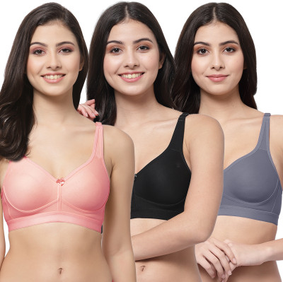 COLLEGE GIRL CG1215 Women Minimizer Lightly Padded Bra(Pink, Black, Grey)