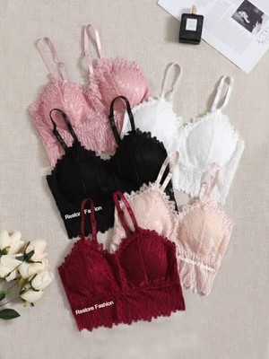 Restore Fashion 529 Women Bralette Lightly Padded Bra(Black, White, Maroon, Beige, Pink)