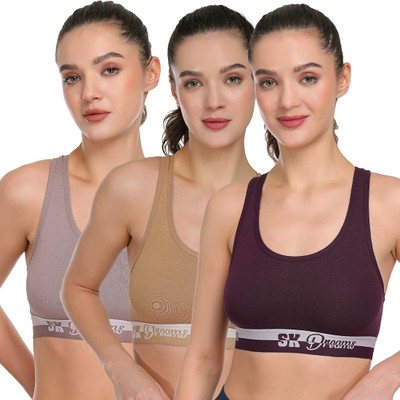 SKDREAMS Women Sports Non Padded Bra(Multicolor)