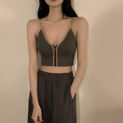 sashu Women Bralette Lightly Padded Bra(Brown)
