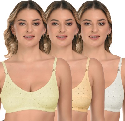 Divaflo Bindi Women Everyday Non Padded Bra(Yellow, Beige, White)