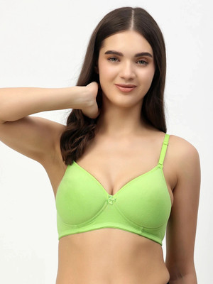 Floret Floret Women's Medium Coverage Heavily Padded Push-Up Bra Women Push-up Heavily Padded Bra(Light Green)