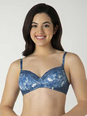 Amante Women T-Shirt Lightly Padded Bra(Blue)