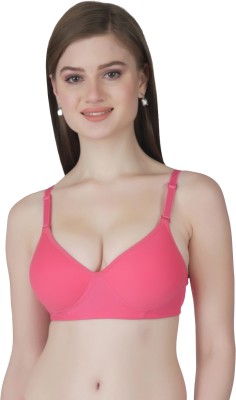 Joomie Women Full Coverage Lightly Padded Bra(Pink)