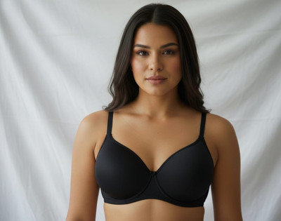 AmoraaWear Women Push-up Lightly Padded Bra(Black)