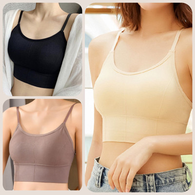 MAHEK CREATIVE Women T-Shirt Lightly Padded Bra(Multicolor)