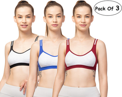 Apraa & Parma Women Sports Non Padded Bra(Black, Blue, Maroon)