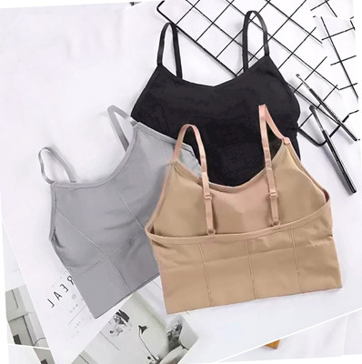 DreamBe Pack of 3 Girls Cotton Padded Teenager Full Coverage Sports Yoga Gymwear Bra Women Everyday Lightly Padded Bra(Multicolor)