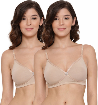 Lyra by Lux Lyra Cross Over Moulded Bra 512 Women Everyday Lightly Padded Bra(Beige)