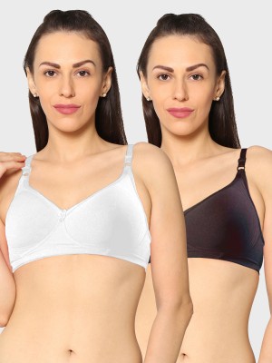 KAVYA Women T-Shirt Non Padded Bra(White, Black)