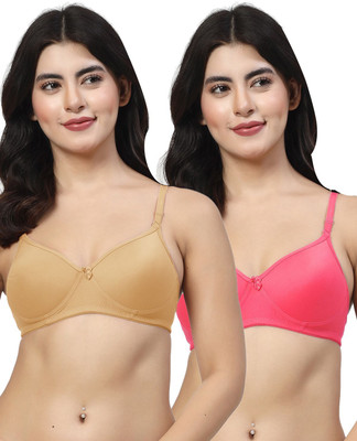 LILY maofcigam Women Full Coverage Heavily Padded Bra(Gold, Red)