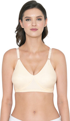 SOUMINIE Souminie Seamless Cross-Fit Bra Women Full Coverage Non Padded Bra(Beige)