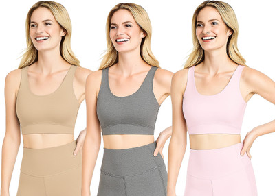 MEEMBOOLI Girls Training/Beginners Non Padded Bra(Multicolor)