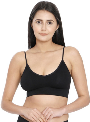 ilraso Women Sports Lightly Padded Bra(Black)