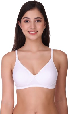 pooja ragenee Molded Bra Women T-Shirt Non Padded Bra(White)