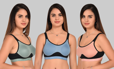 Yana Women Sports Non Padded Bra(Multicolor)