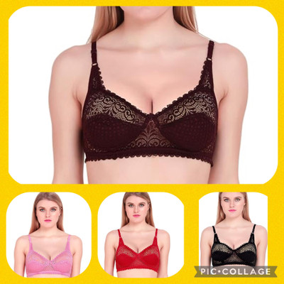 clickscart Women Full Coverage Non Padded Bra(Multicolor)