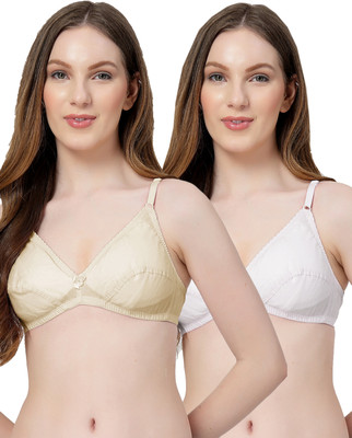 LILY anwahb Women Everyday Non Padded Bra(Beige, White)